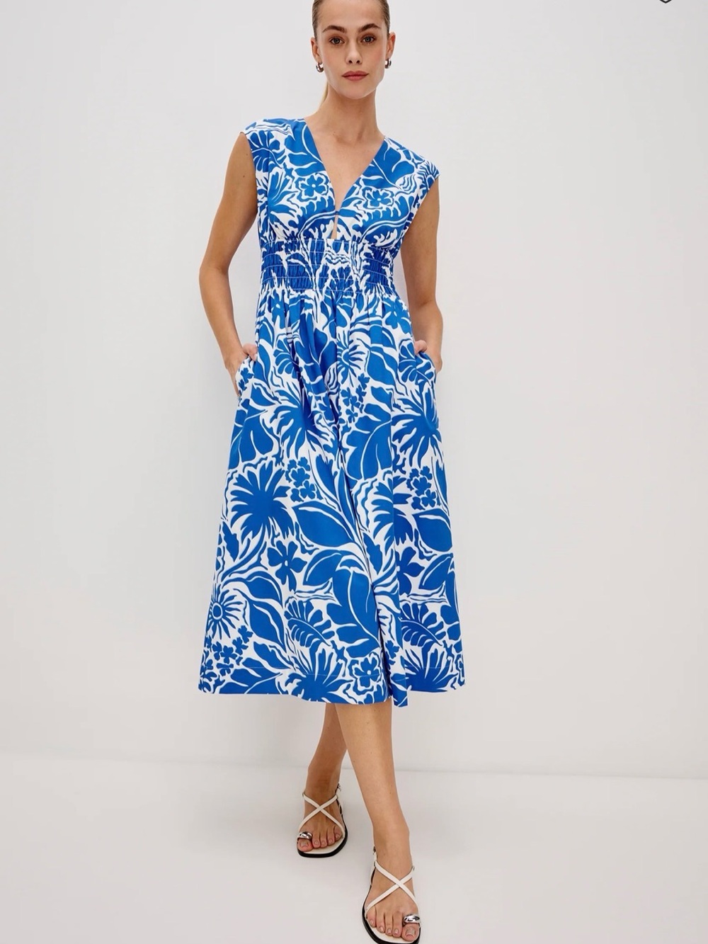 Rails Roxanne A-line Midi Dress with pockets